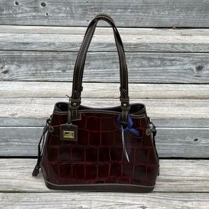 Dooney & Bourke Double Strap Tassel Satchel in Bourdeaux New